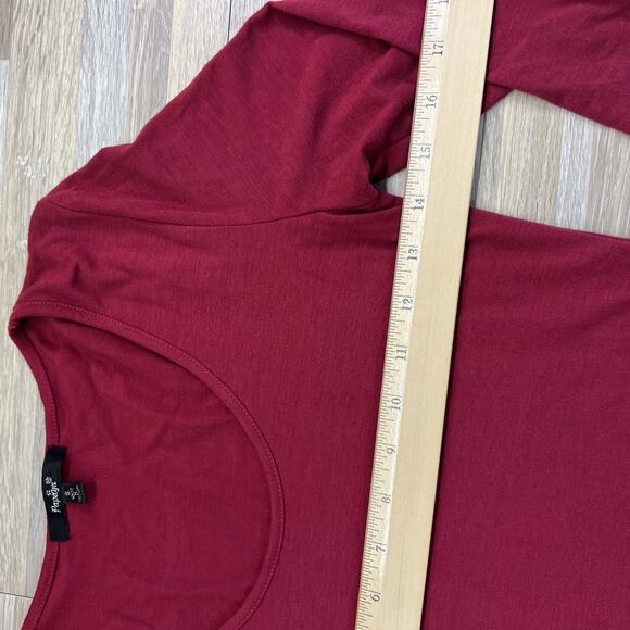 Papaya Black Stretch Dress Size S Bodycon Maroon - JN303 - Picture 3 of 4